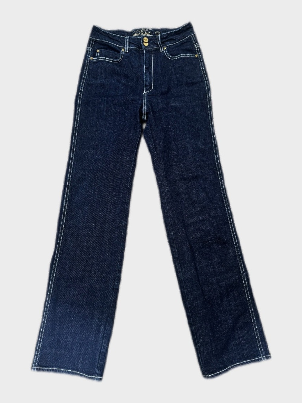 MiH Jeans Berlin High Waisted Straight Leg Clean Wash Denim Sz 28